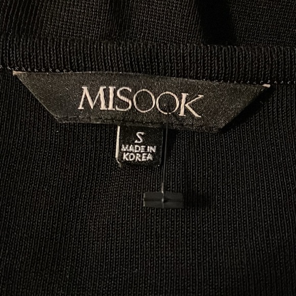 MISOOK - 3/4 Sleeve Sheath Knit Dress, Black - Picture 7 of 7